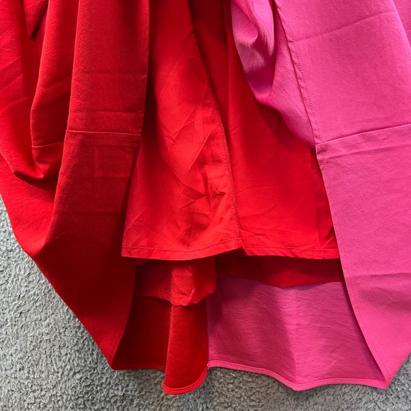 NWT Tuckernuck India Hicks Maxi Dress Womens M  Red Pink Colorblock Belted - Picture 5 of 13